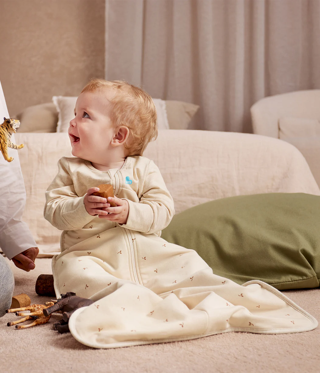 Sleep Bag Long Sleeve 1.5 TOG Cotton Oatmeal Twigs - Image 10