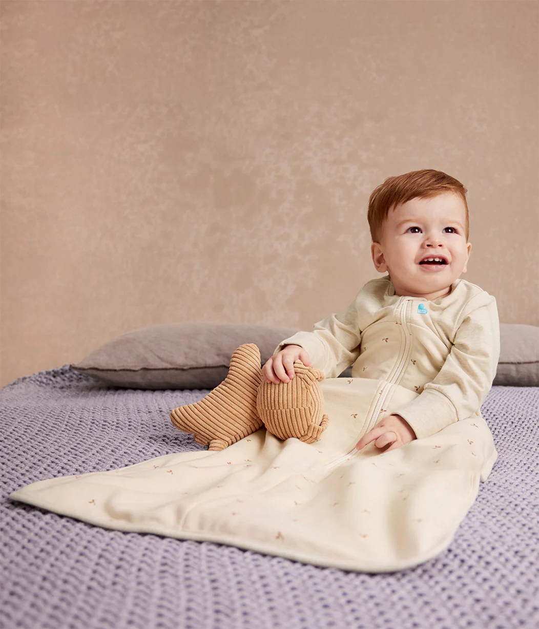 Sleep Bag Long Sleeve 1.5 TOG Cotton Oatmeal Twigs - Image 5