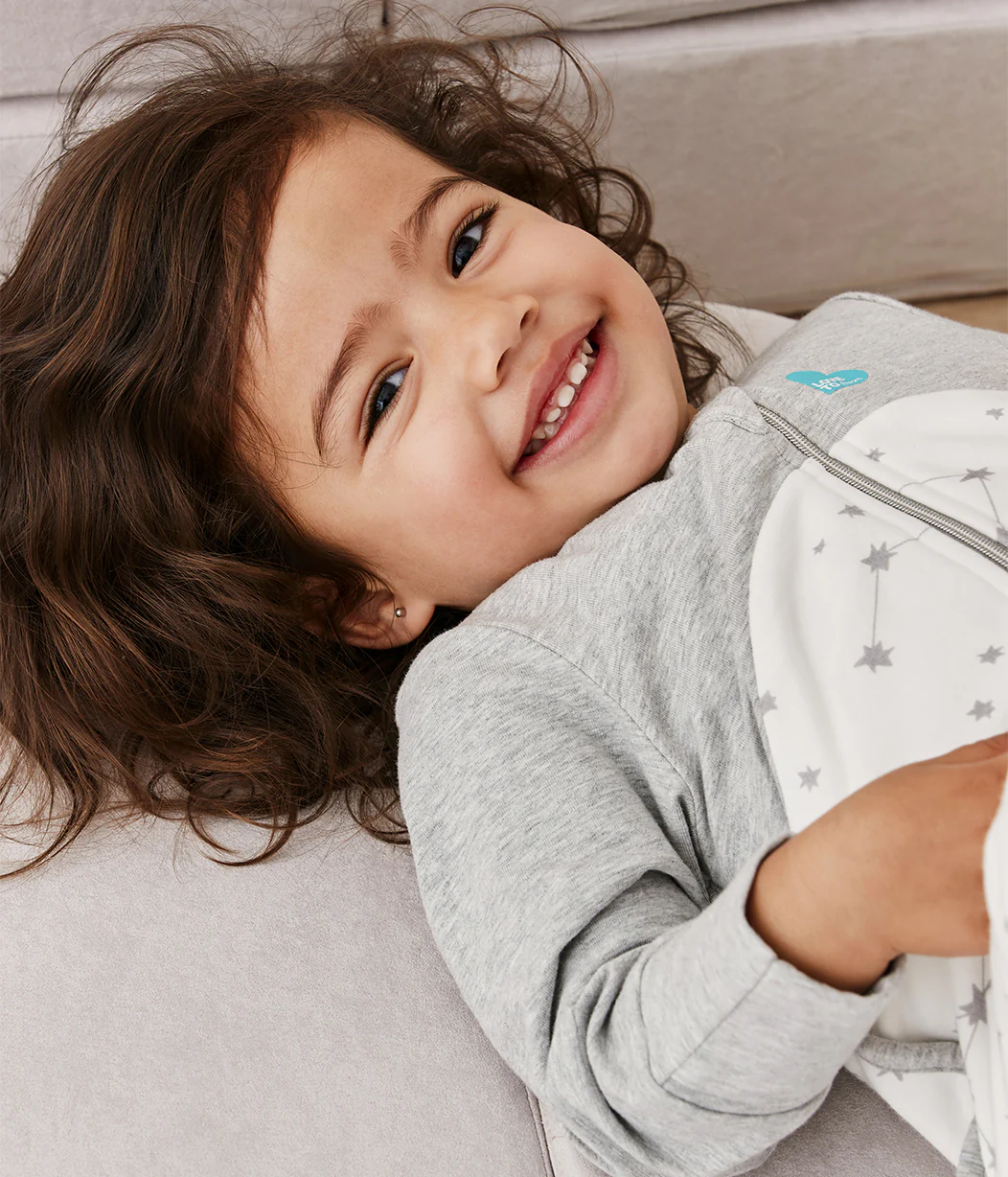 Sleep Bag Long Sleeve 1.0 TOG Organic Cotton White Stellar - Image 5