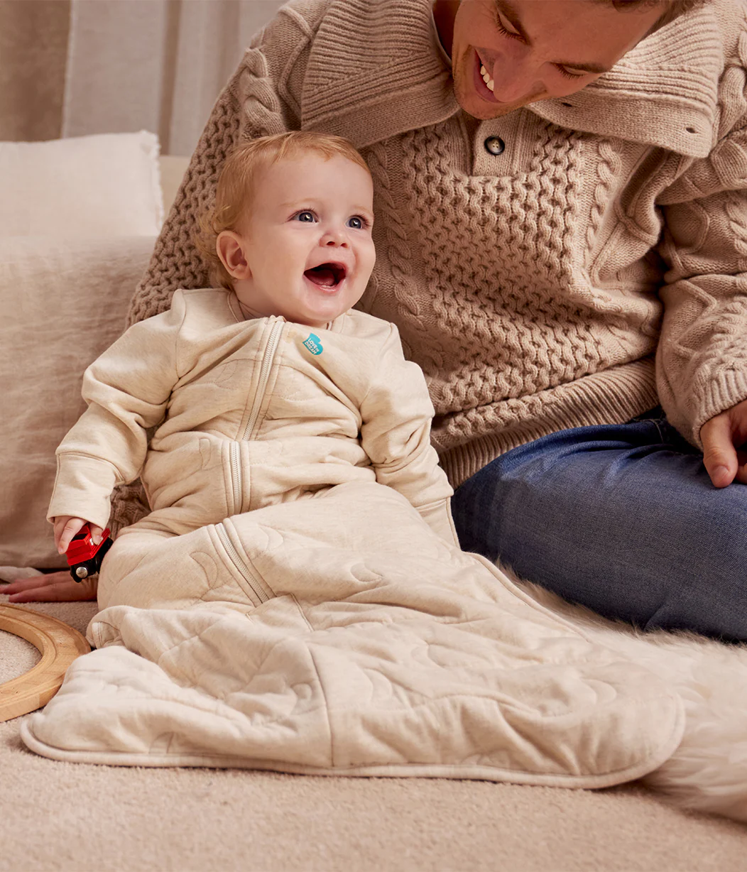 Sleep Bag Long Sleeve 3.5 TOG Cotton Oatmeal Moon Quilting - Image 10