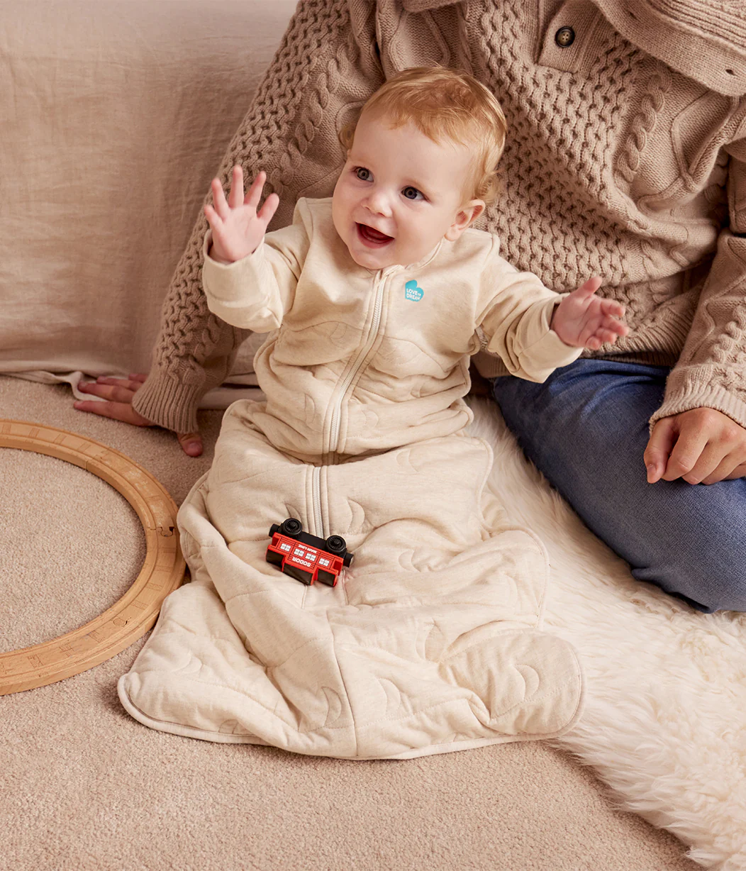 Sleep Bag Long Sleeve 3.5 TOG Cotton Oatmeal Moon Quilting - Image 11