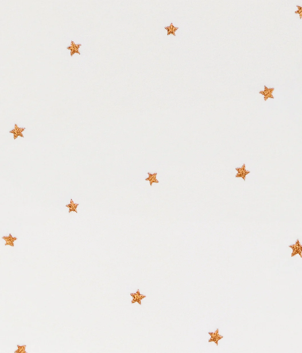 Sleep Bag Sleeveless 1.5 TOG Cotton Buff Twinkle Embroidery - Image 4