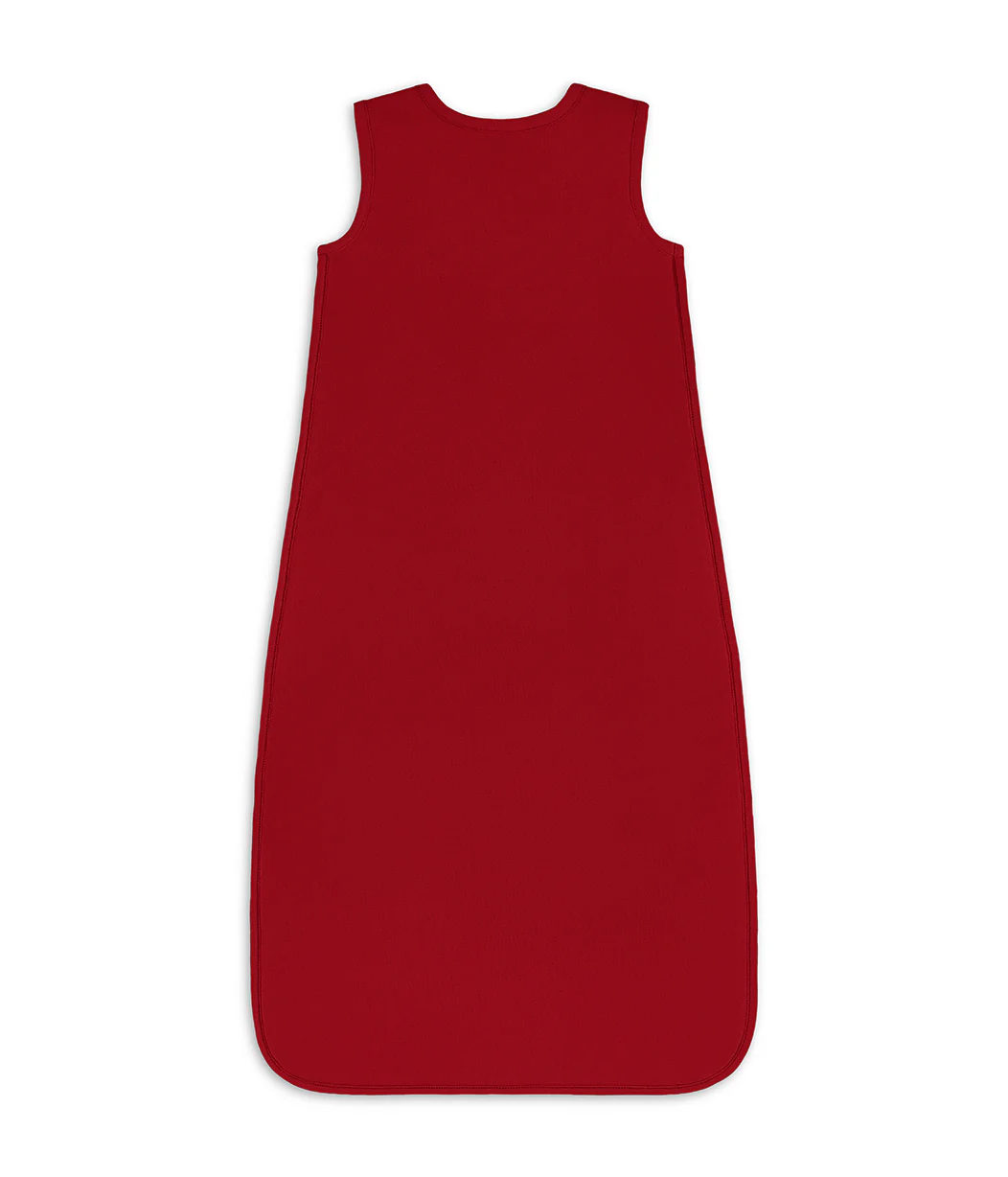 Sleep Bag Sleeveless 1.5 TOG Cotton Maroon Hearts Embroidery - Image 3