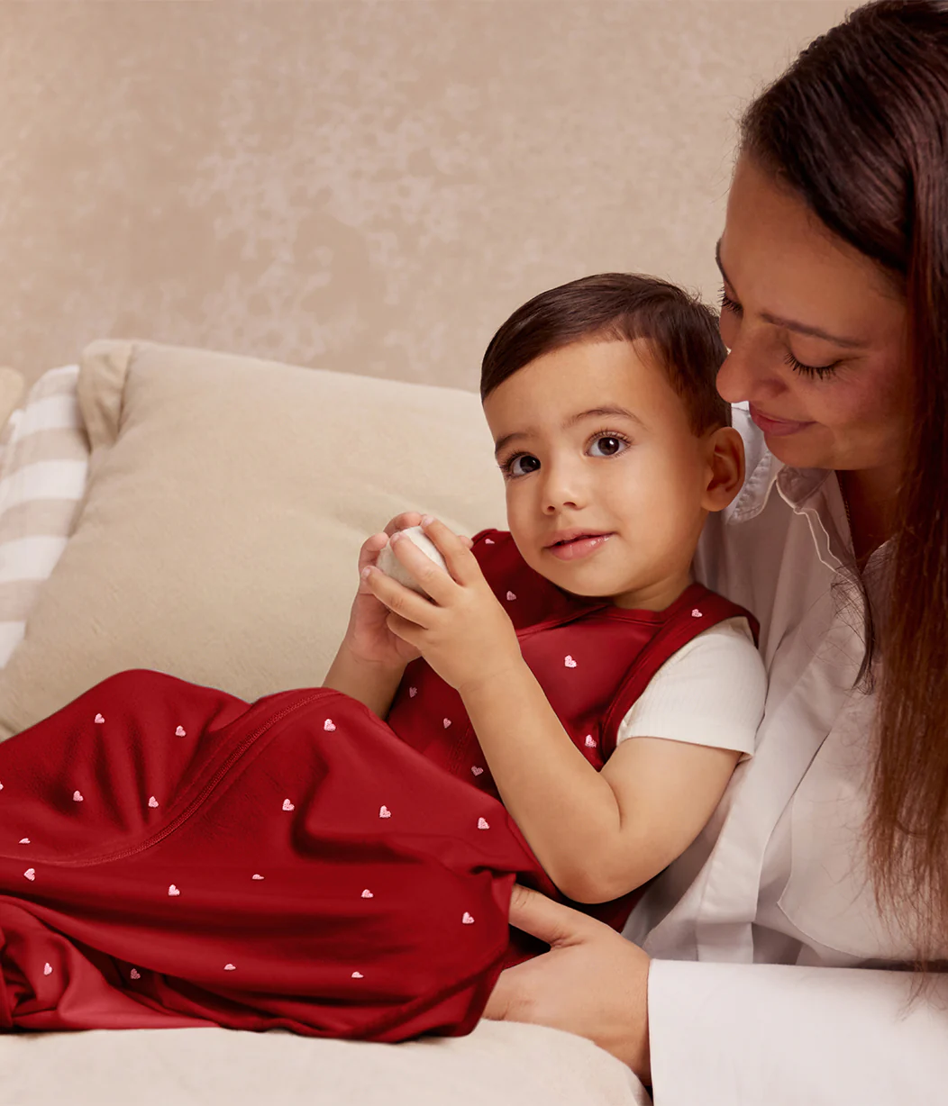 Sleep Bag Sleeveless 1.5 TOG Cotton Maroon Hearts Embroidery - Image 7