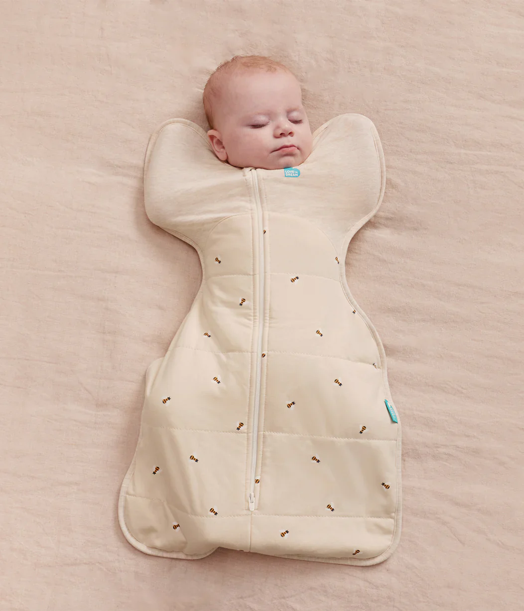 Swaddle Up Starter Bundle 1.0 | 2.5 TOG | Tan Houndstooth | Olive Bees | Oatmeal Bees - Image 6